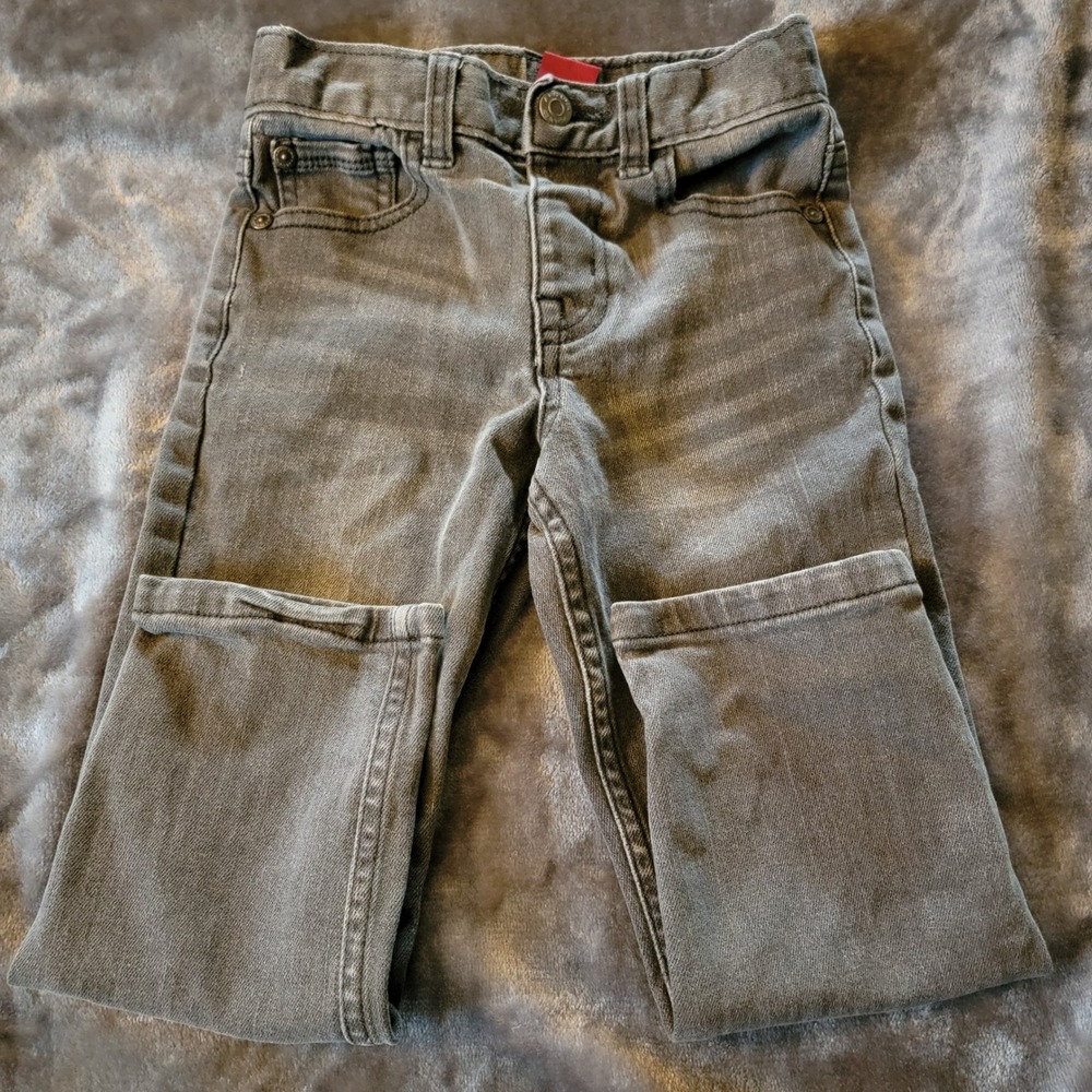 Unisex Arizona Jeans Kids 4T Gray Excellent Slim Stretch Denim Pants 874